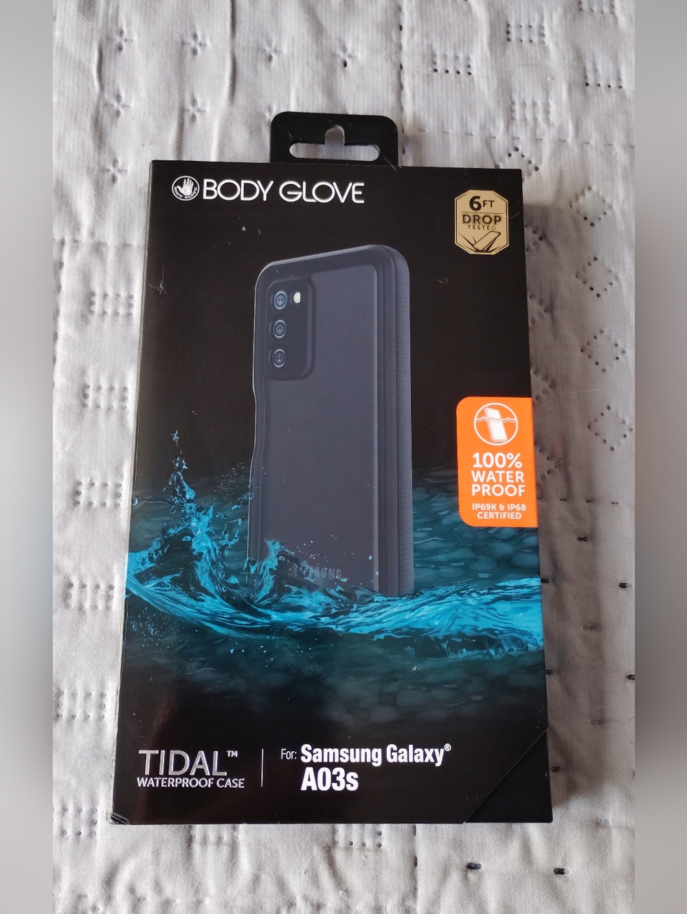 Body Glove Waterproof Case for Samsung Galaxy A03s, Black.